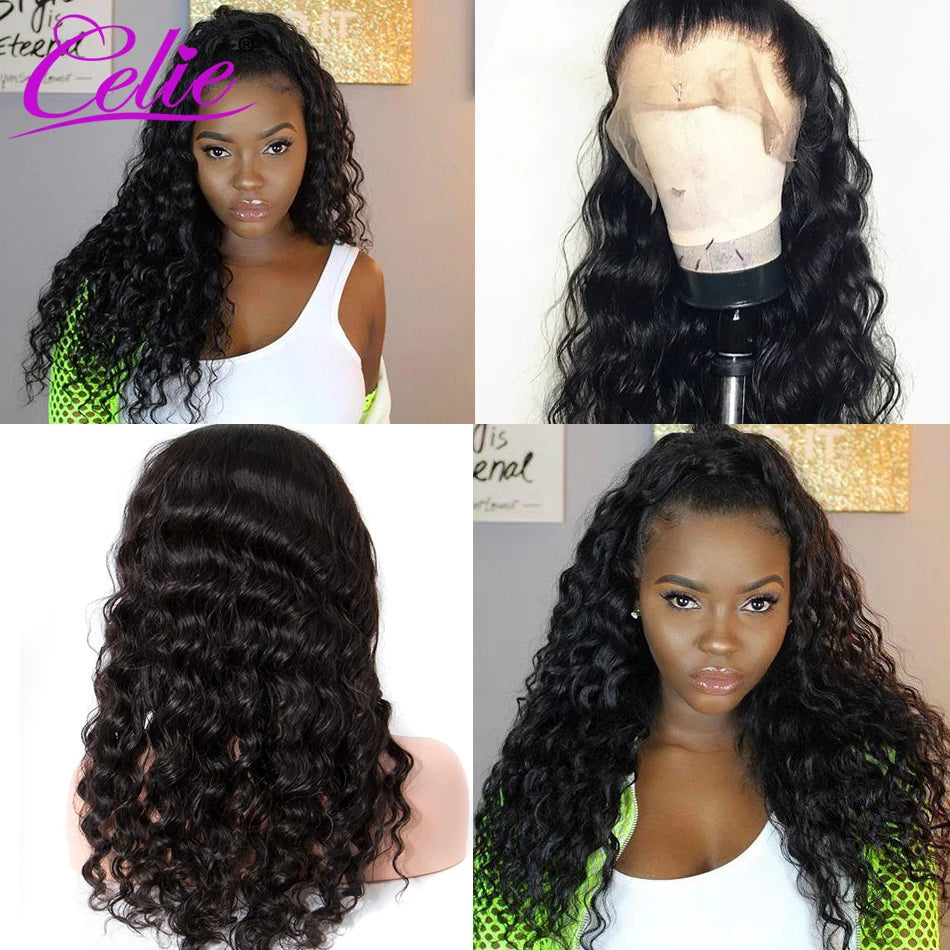 Celie Hair Loose Deep Wave Wig Long 30 Inch Lace Front Wigs For Women Human Hair 360 Lace Frontal Wig 200% Density