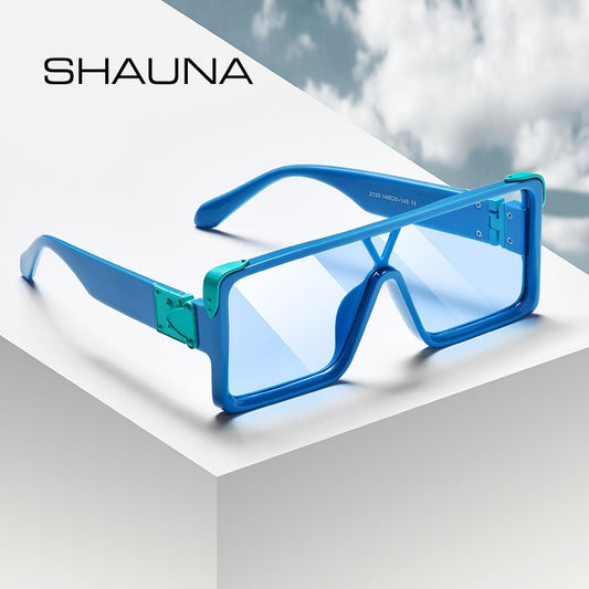 SHAUNA Designer Square Sunglasses
