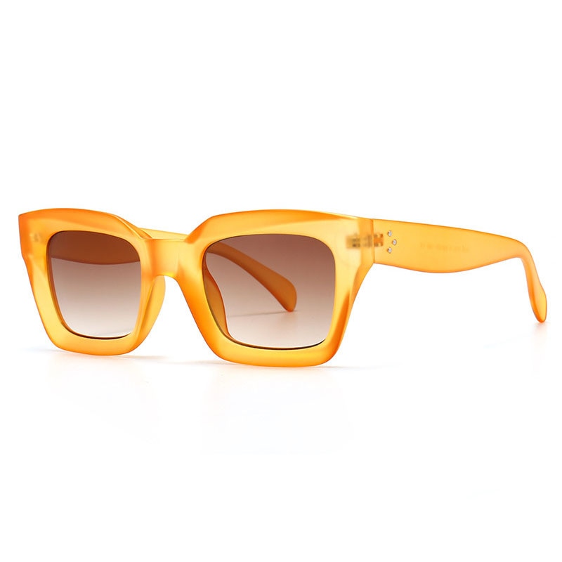 SHAUNA Rivets Fashion Square Sunglasses