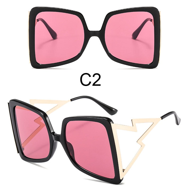 Oversize Bow Shape Square Fashion Sunglasses