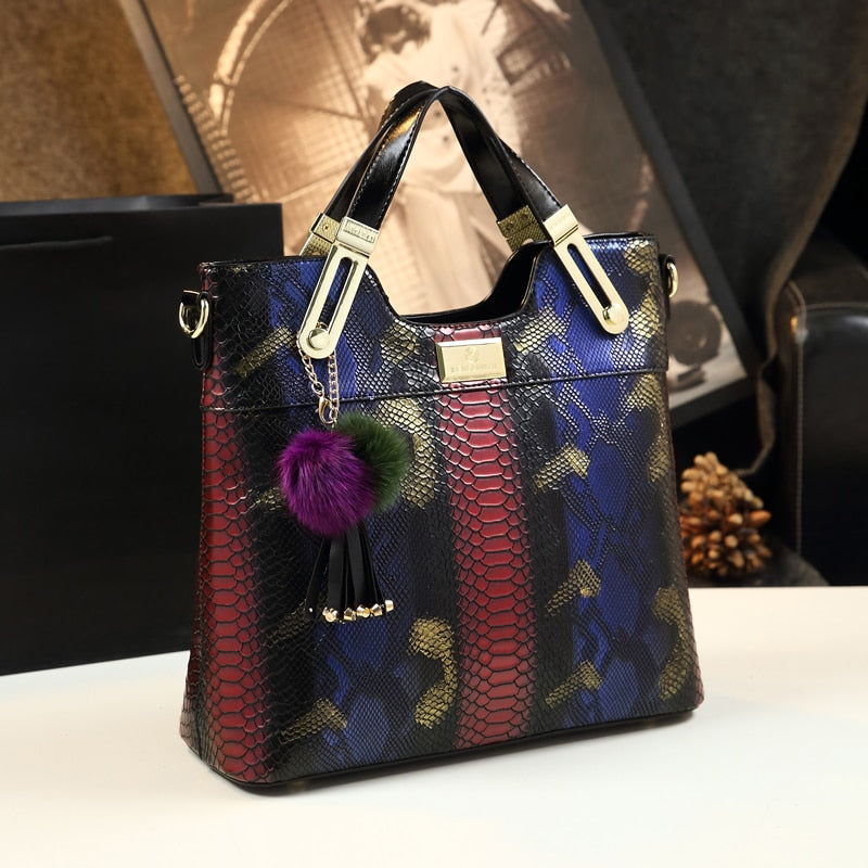 Luxury Cowhide Leather Women Handbag