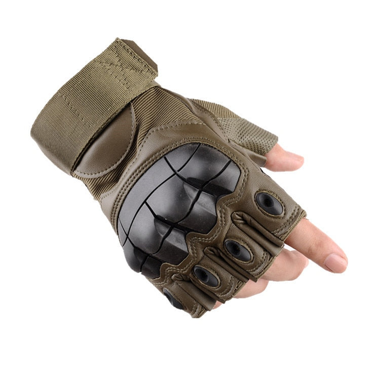 Men's PU Leather Full Finger Tactical Gloves