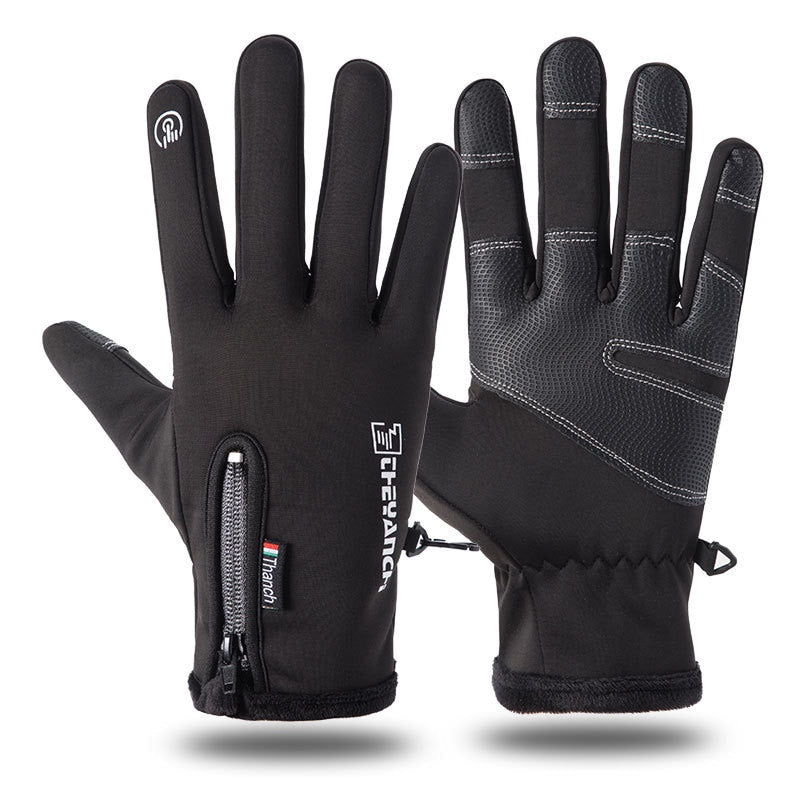 Cold-proof Ski Non-slip Windproof Touch Screen Fluff Warm Gloves