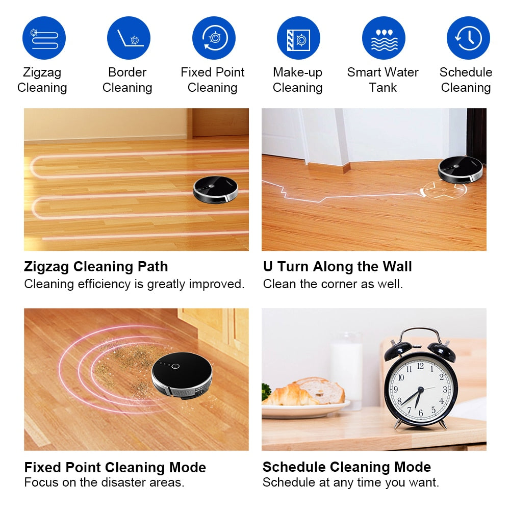 LIECTROUX C30B Robot Vacuum Cleaner (Smart Mapping, App & Voice Control, Wet Mopping, Floor Carpet Cleaning & Washing)