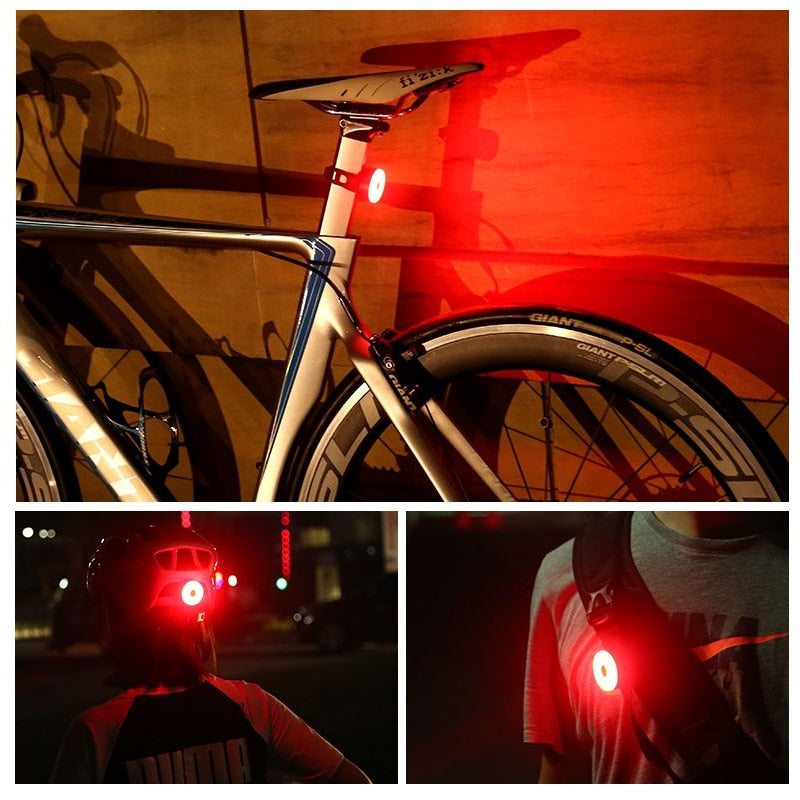 Bicycle Rear USB Rechargeable IPX5 Waterproof Light