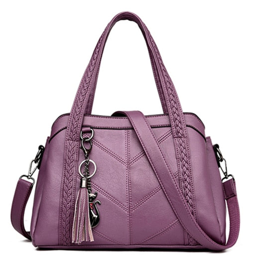 Luxury Sheepskin Leather Fashion Women Handbag
