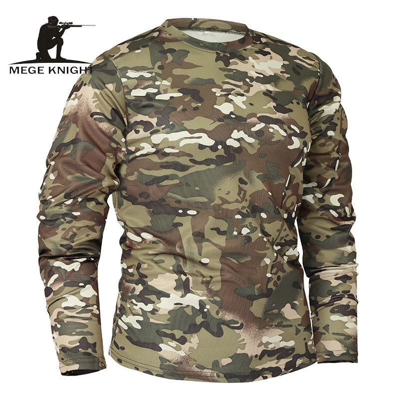 Men Long Sleeve Tactical Camouflage Shirt