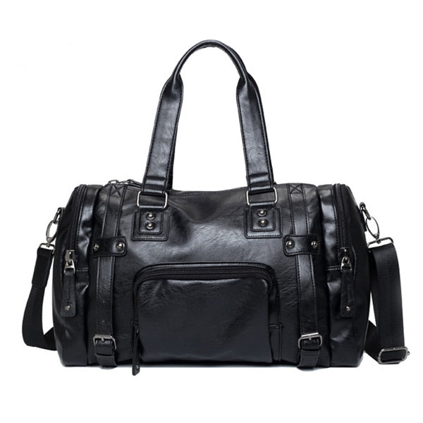 Luxury Style Men Leather Travel Handbag