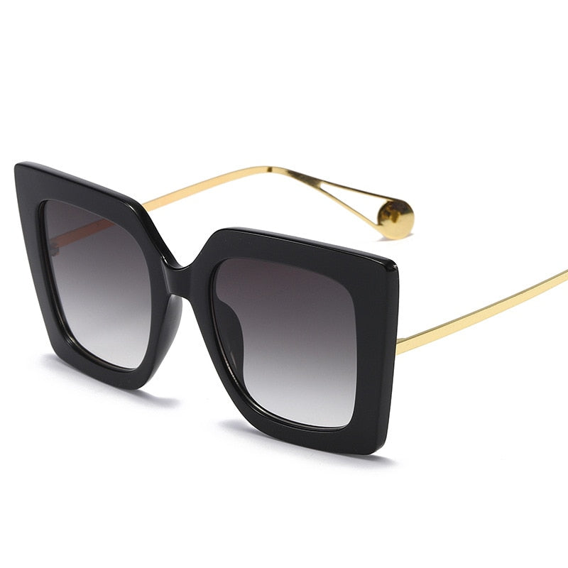 Vintage Transparent Square Cat Eye Sunglasses