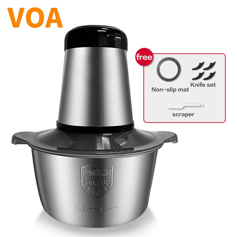 VOA 2 Speeds Electric Stainless Steel Meat Grinder/Mincer Food Processor