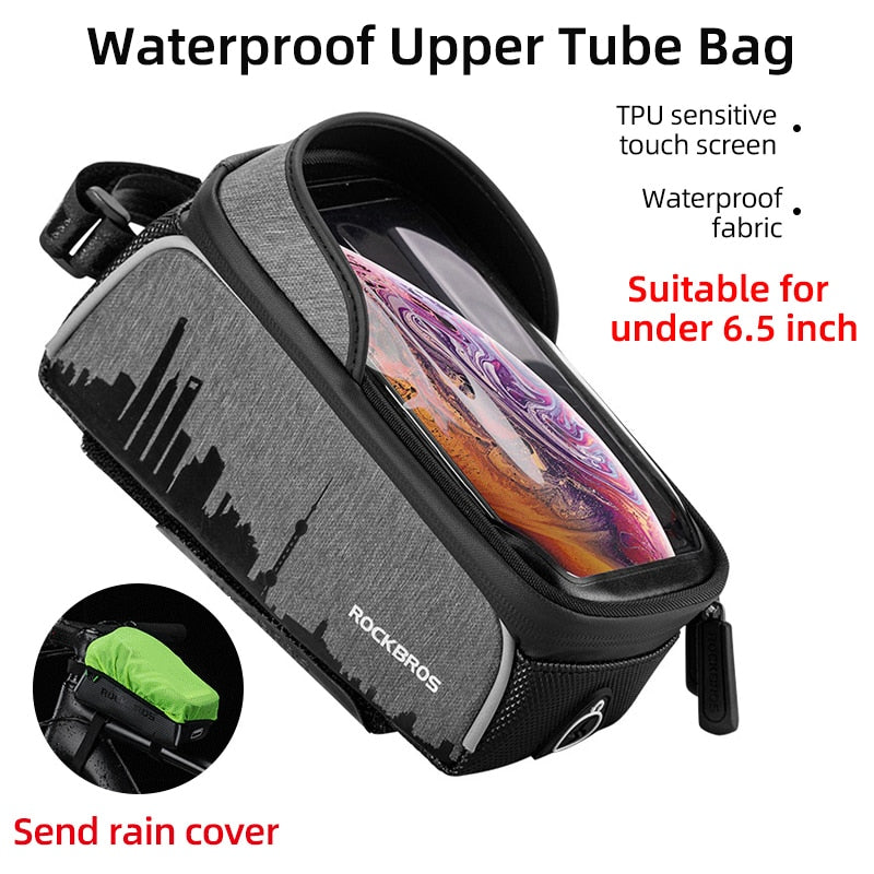 ROCKBROS Bicycle Waterproof Touch Screen 6.5 Phone Case