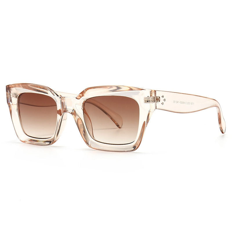 SHAUNA Rivets Fashion Square Sunglasses