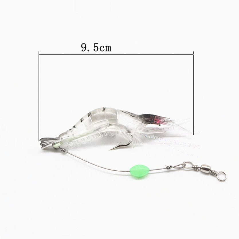 1PC Luminous Bead Silicon Soft Artificial Bait with Hooks