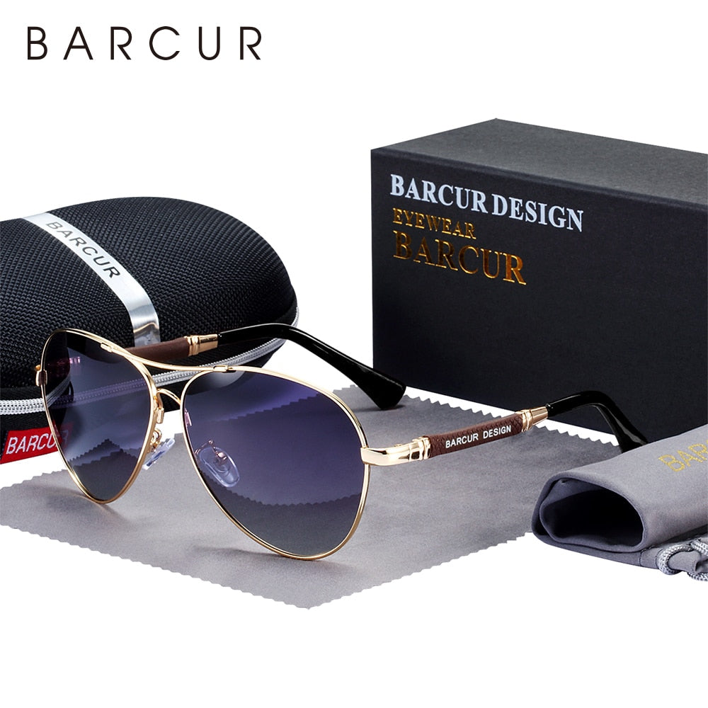 BARCUR Titanium Alloy Men's Sunglasses
