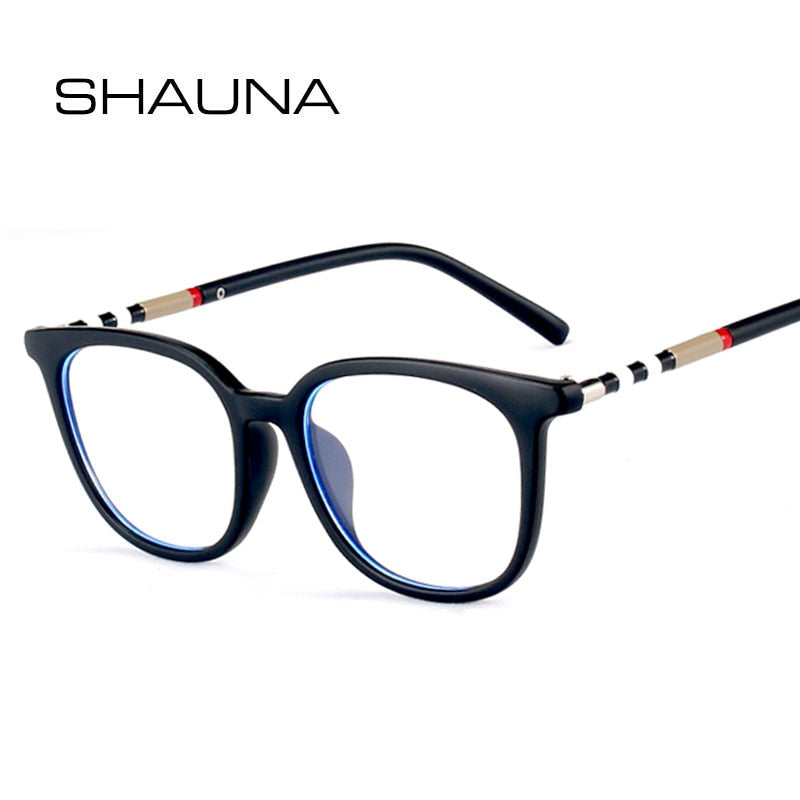 SHAUNA Anti Blue Light TR90 Women Cat Eyeglasses