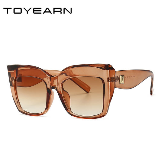 Luxury Brand Design Ladies Oversized Cat Eye Sunglasses