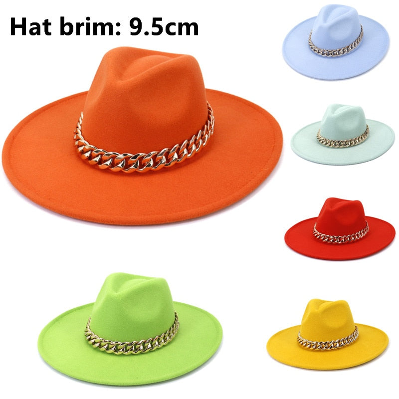 Fedora Brim 9.5cm Hat