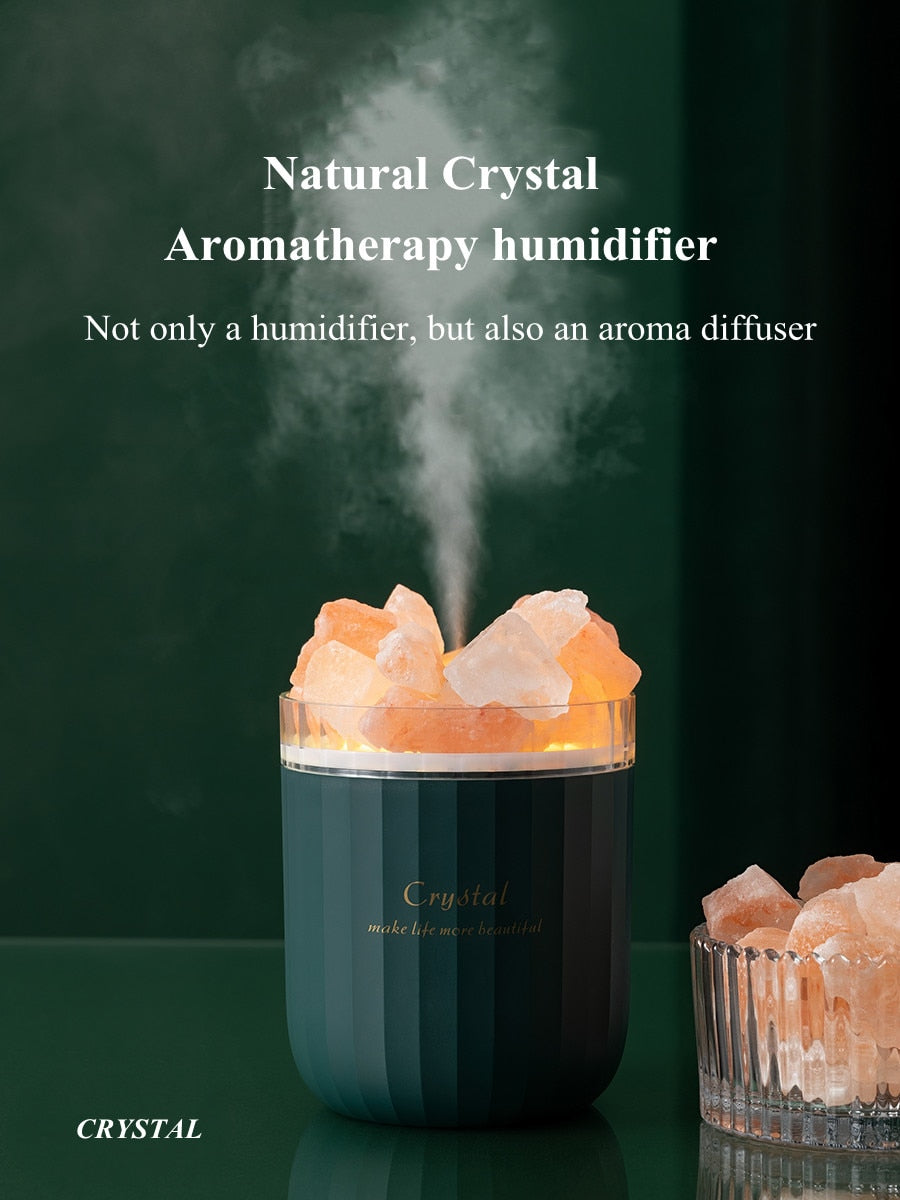 Portable Crystal Aromatherapy Humidifier USB Wireless Aroma Essential Oil Diffuser Air Humidificador with Atmosphere Lamp Home