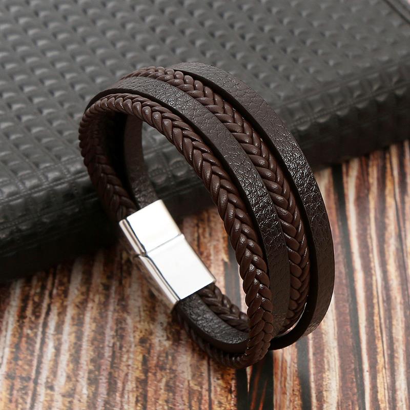 High Quality Leather Men Bracelet