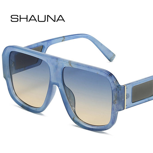 SHAUNA Vintage Square Sunglasses