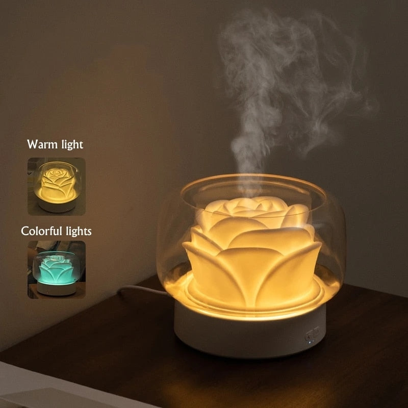 BPA Free Aroma Diffuser with Warm and Color LED Lamp Humidificator