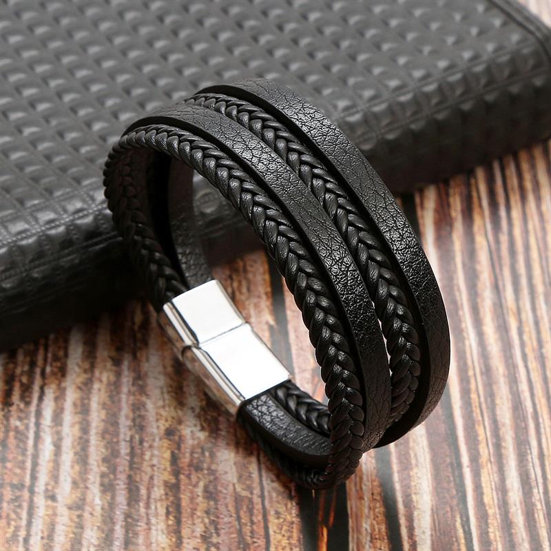 High Quality Leather Men Bracelet